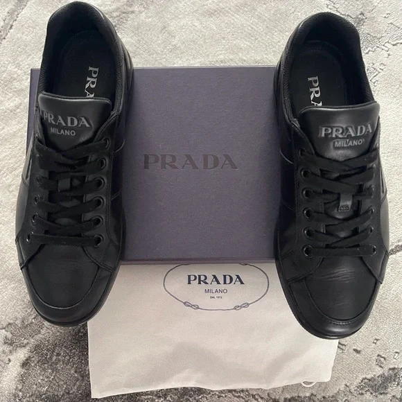 Prada | Shoes | Like New Prada Leather Sneakers Authentic  display picture 1
